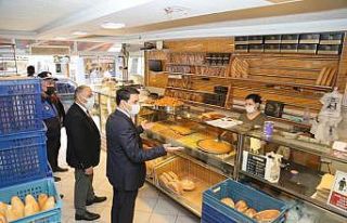 Kaymakam Ünsal fırın ve marketleri denetledi