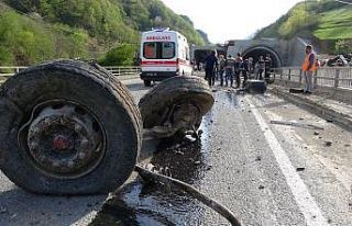 Kaza sonrası ortalık savaş alanına döndü