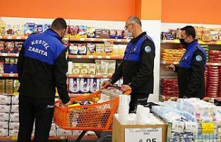 Kestel zabıtasından marketlere fiyat ve etiket denetimi