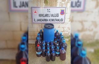 Kırklareli’nde 550 litre kaçak içki ele geçirildi