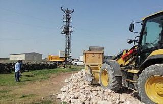 Kırsal mahallelerde stabilize yol çalışması