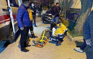 Kontrolden çıkan motosiklet devrildi: 1 yaralı