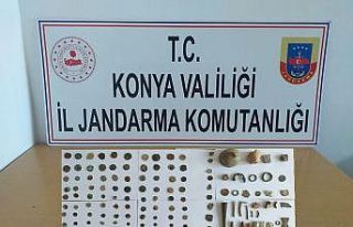Konya’da 150 adet tarihi eser ele geçirildi