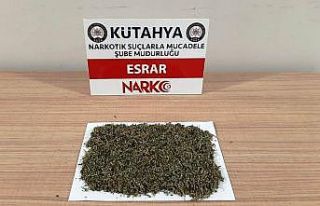 Kütahya’da şüpheli şahsın çantasından esrar...