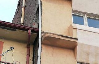 Mahsur kalan kediyi itfaiye ekipleri kurtardı