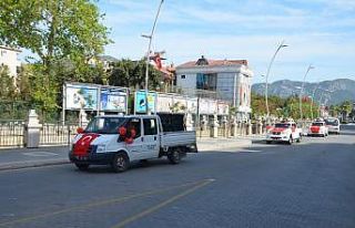 Marmaris’te konvoylu 23 Nisan kutlaması