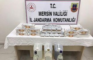 Mersin’de sahte içki ve gümrük kaçağı makaron...
