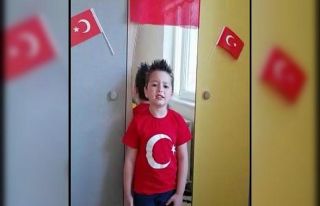 Minik Yağızhan 23 Nisan’ı İstiklal Marşı’nın...