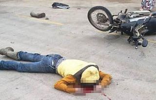 Motosiklet sürücüsü kazada ağır yaralandı