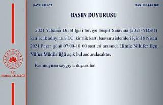 Nilüfer İlçe Nüfus Müdürlüğü pazar açık...