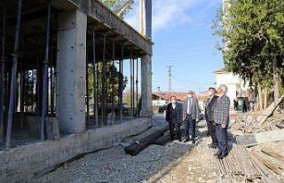 Orduzu gençlik merkezinde inşaat çalışmaları...