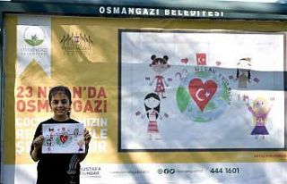 Osmangazi’de billboardlar çocukların resimleriyle...