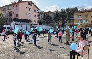 Otizmli çocuklar mavi balonları gökyüzü ile buluşturdu