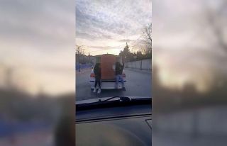 (Özel) Arnavutköy’de tehlikeli taşımacılık...