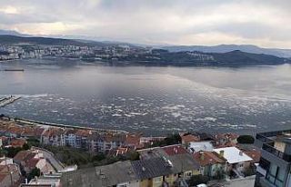 (Özel) Beyaza bürünen Gemlik Körfezi korkuttu