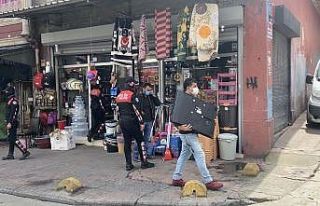 (Özel) Kucağında çalıntı televizyonla denetimde...
