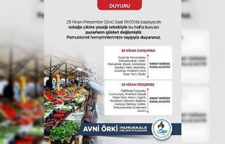 Pamukkale’de pazarların günü yeniden düzenlendi