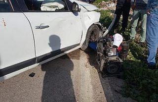Pat pat ile otomobil çarpıştı: 1 yaralı
