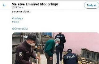 Polis İsmail Dede’nin odunlarını kırdı