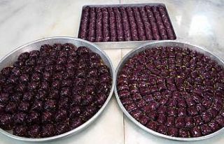 Ramazan’ın gelmesiyle mor baklava siparişi kadayıf...