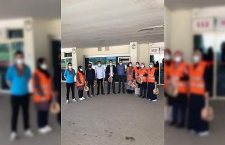 Sağlık çalışanlarına iç ısıtan ikramlık