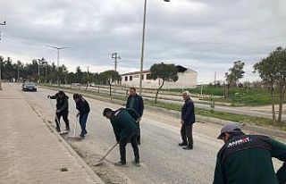 Samsat sokaklarında bahar temizliği