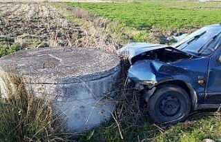 Samsun’da otomobil sulama kanalının rögarına...