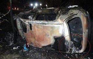Samsun’da sürücünün yanarak öldüğü aracın...