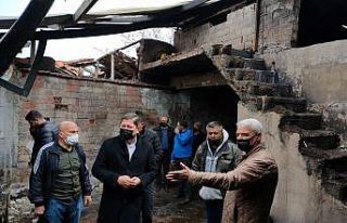Saruhanlı Belediyesi yangın bölgesinde