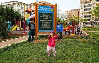 Şehidin çocukları istedi park yenilendi