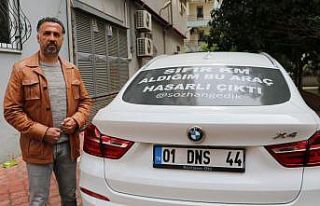 Sıfır kilometre lüks cipe astığı "Hasarlı...