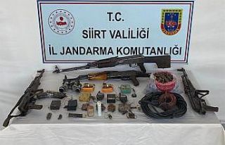 Siirt’te PKK’lı teröristlere ait çok sayı...