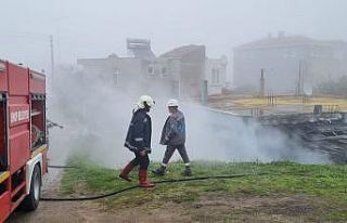Sinop’ta odunlukta çıkan yangın eve sıçramadan...