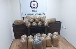 Sivas’ta 135 kilogram kaçak tütün yakalandı