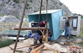 Sondaj kuyularında verim artırma ve temizlik çalışmaları...