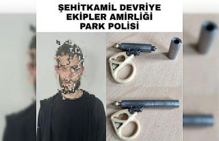 Şüpheli şahsın üzerinden suikast silahı çıktı