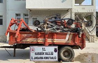 Tarım aletleri çalan üç zanlı yakalandı