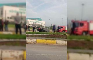 Terminal önünde kontrolden çıkan lüks otomobil...