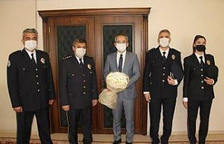 Tosya polis teşkilatından kaymakama ziyaret