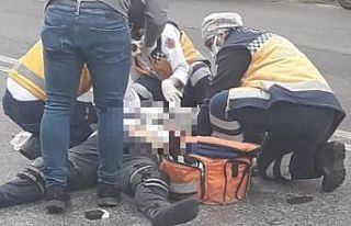 Trafik kazasında ağır yaralanan motokurye hayatını...