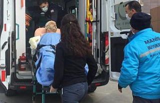 Üstüne oturduğu tiner tenekesi patladı, alevler...