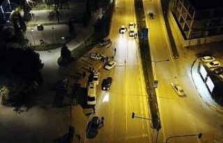 Uygulama havadan görüntülendi; Sokağa çıkma...