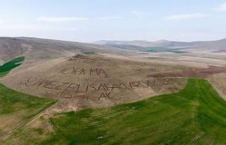 Vatan sevgisini dağlara yazdı