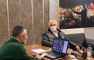 Video konferans sistemiyle bir araya geldiler