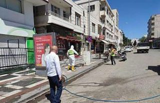 Viranşehir’de caddeler korona virüse karşı ilaçlandı