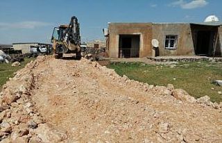 Viranşehir’de stabilize yol çalışması