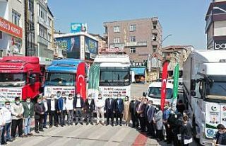 Yardım tırları Dilovası’ndan uğurlandı