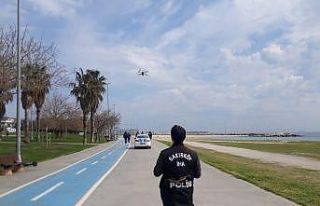 Yeşilköy sahilde drone destekli kısıtlama denetimi