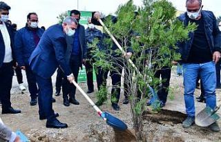Yeşilyurt’ta fidan dikme kampanyasına destek