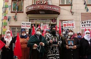 Yüreği yanık bir abla HDP önündeki evlat nöbeti...